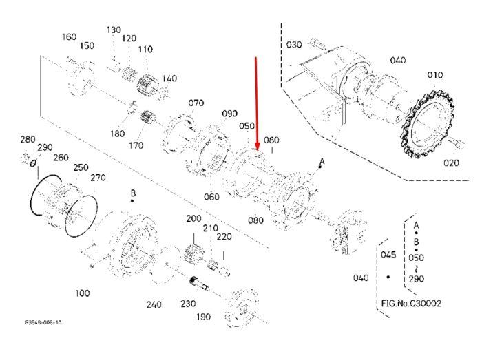 RB401-78020 Сальник бортового редуктора даукон, ущільнення KUBOTA U25