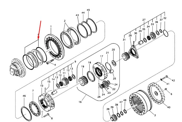 Сальник, даукон, уплотнение SA7117-34130 для бортового редуктора VOLVO EC240B