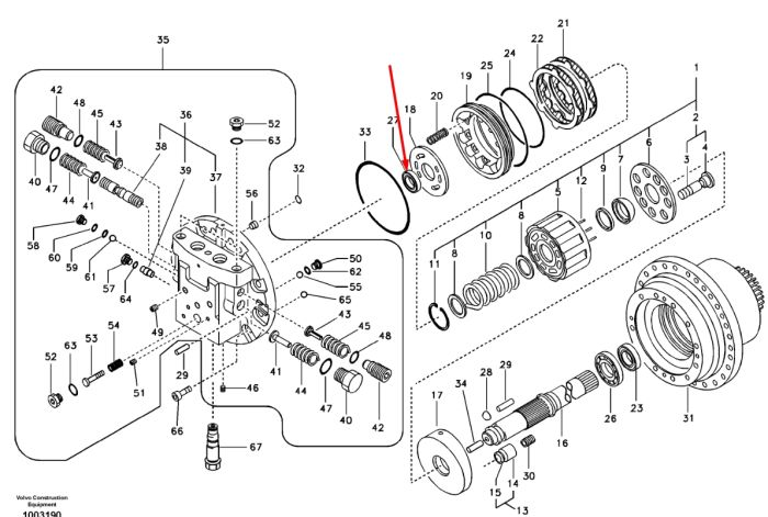 SA8230-21590 Подшипник редуктора хода VOLVO EC160B