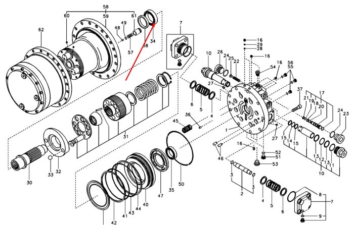 Роликовый подшипник VOLVO EC140B SA8230-33980