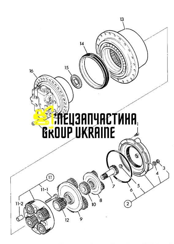 05/903823 Солнечная шестерня редуктора хода JCB JS110-190