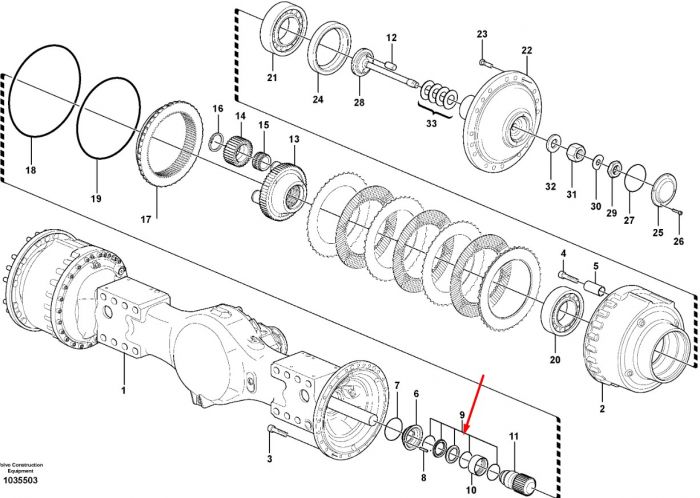 Сальник бортового редуктора 11143271 Volvo A35, A40 даукон, уплотнение