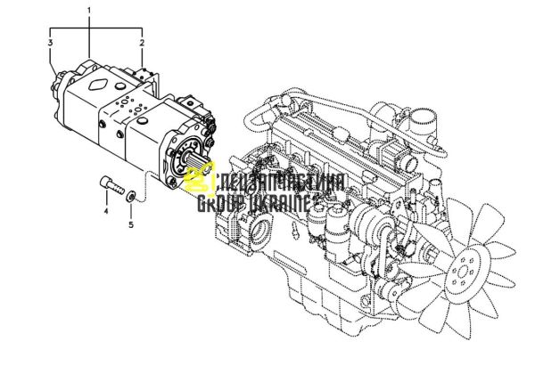 Регулятор гідравлічного насосу Kawasaki VOE14508530 Handok