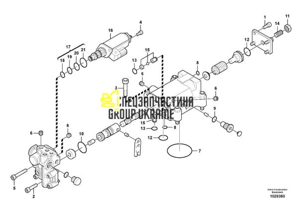 Регулятор гідравлічного насосу Kawasaki VOE14609380 Handok