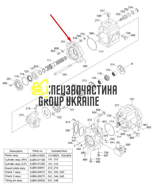 Поворотная плита Kawasaki K5V200DPH XJBN-00687 Hyundai