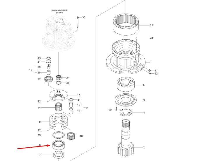 2109-1042 Подшипник Doosan SOLAR 140LC-V