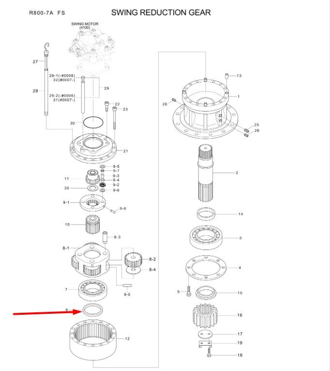 XKAQ-00149 Сальник редуктора поворота Hyundai R300, R330