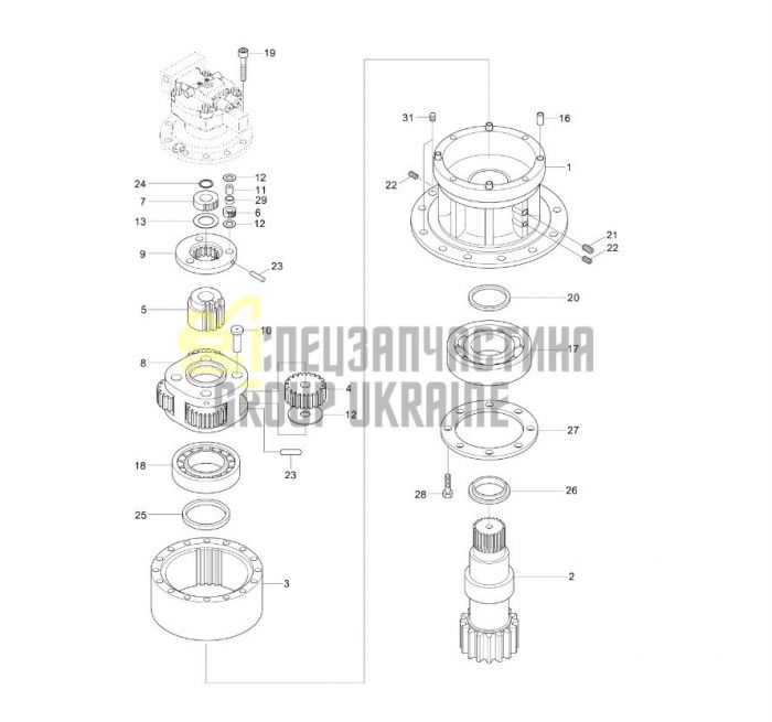 XKAQ-00272 Водило в сборе Hyundai R140LC-7, R160LC