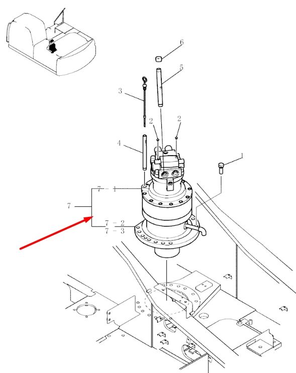 YN15V00036F1 Гидравлический поворотный двигатель Kobelco 200-8, SK210D-8