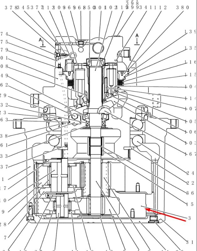 YN15V00037S003 Планетарная несущая шестерня Kobelco SK200-8, SK210LC-8