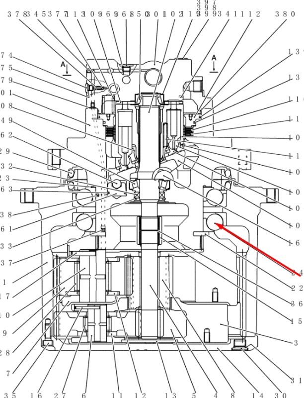 YN15V00037S024 Подшипник редуктора хода Kobelco SK170-9, SK210DLC-8
