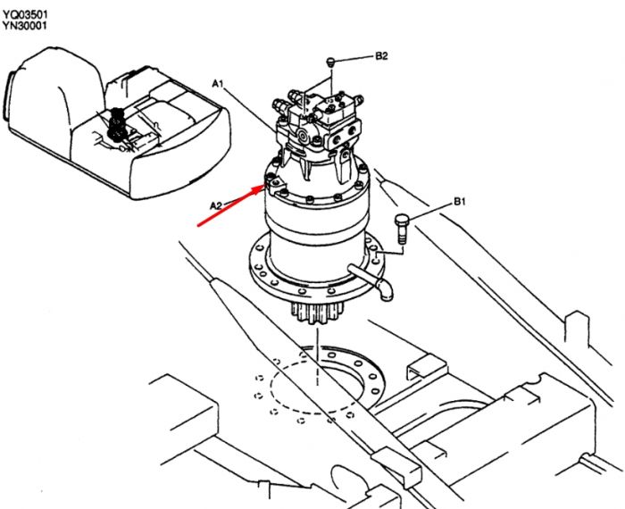 YN32W00004F1 Редуктор поворота KOBELCO SK200-6