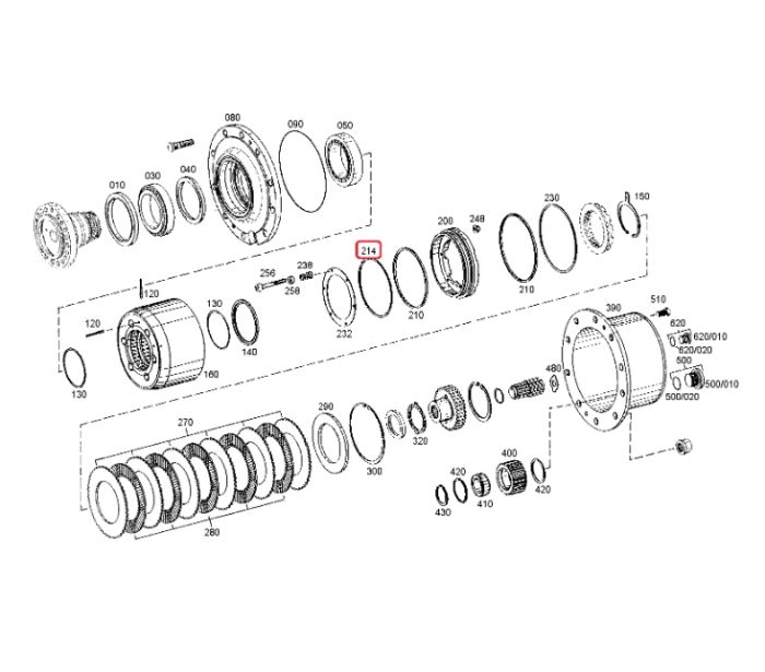 ZF 0501.335.455, 121-7638, ZGAQ-05734, 0501.311.588 Кольцо опорное тефлоновое 167х159,60х2