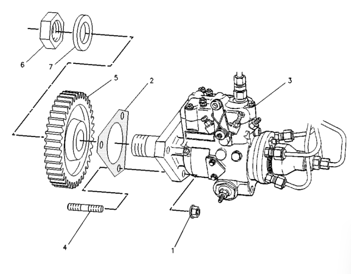 Caterpillar 6I-1216, 6I1216, 0R-4541, 0R4541 Топливный насос для 436B, 438B