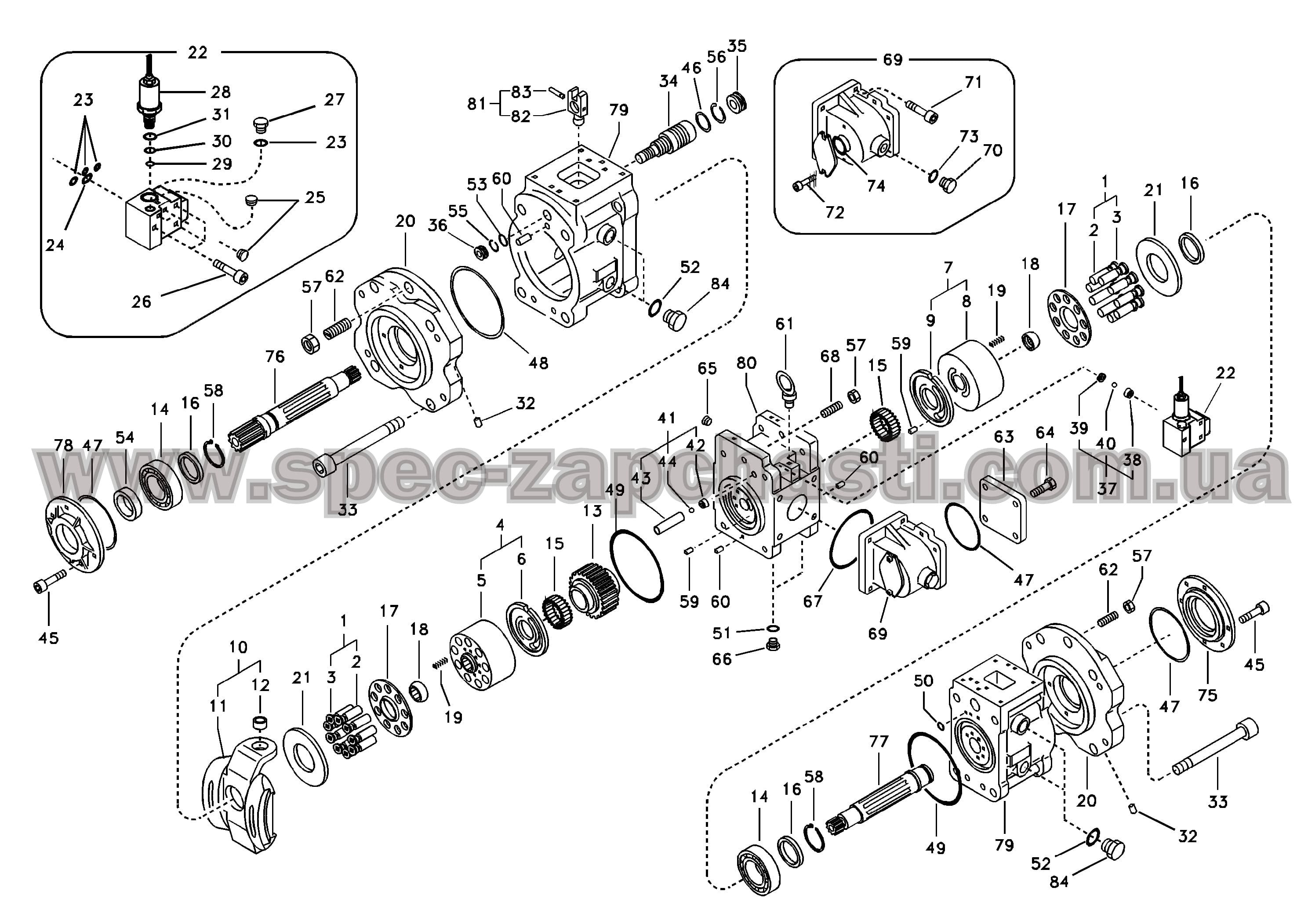 Распределительная шайба R Kawasaki K3V112 правая