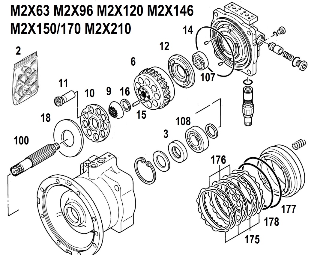 Ремонт, диагностика, наладка гидромотора Kawasaki M2X96