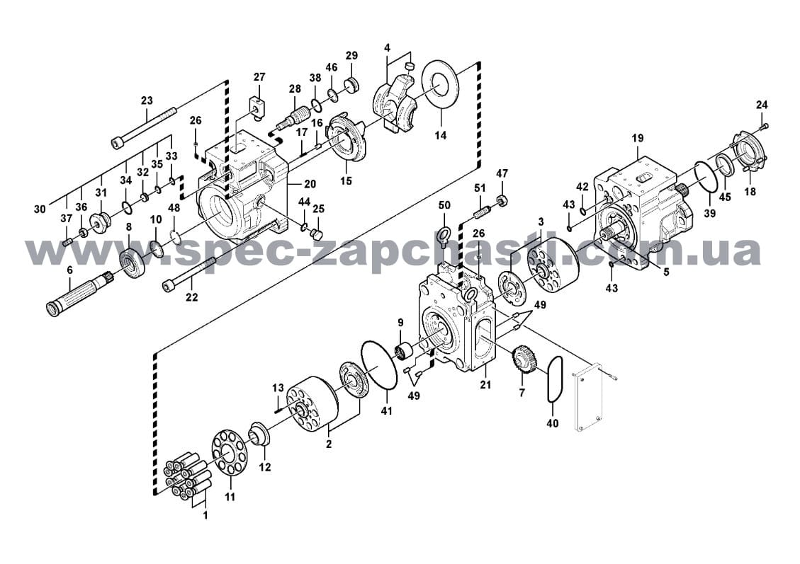 Сферическая втулка Kawasaki K7V100 VOE14552735 Handok