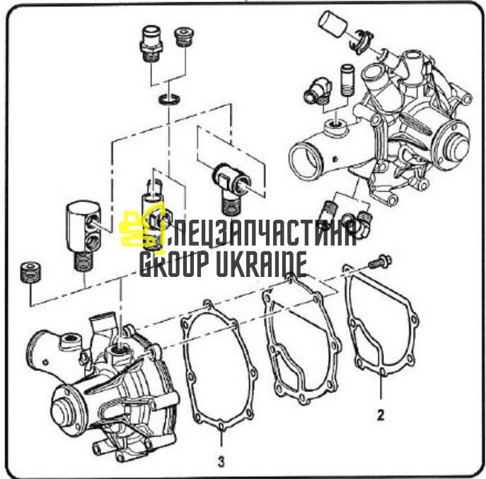 15202107F Водяной насос VM Motori VM24C, VM77B, D703TE2