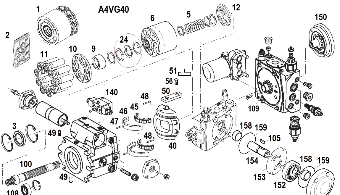 Ремонт, диагностика, наладка гидронасоса Bosch RexRoth A4VG40