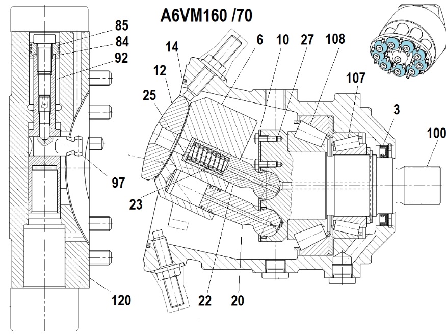 дронасоса Bosch RexRoth A6VM160