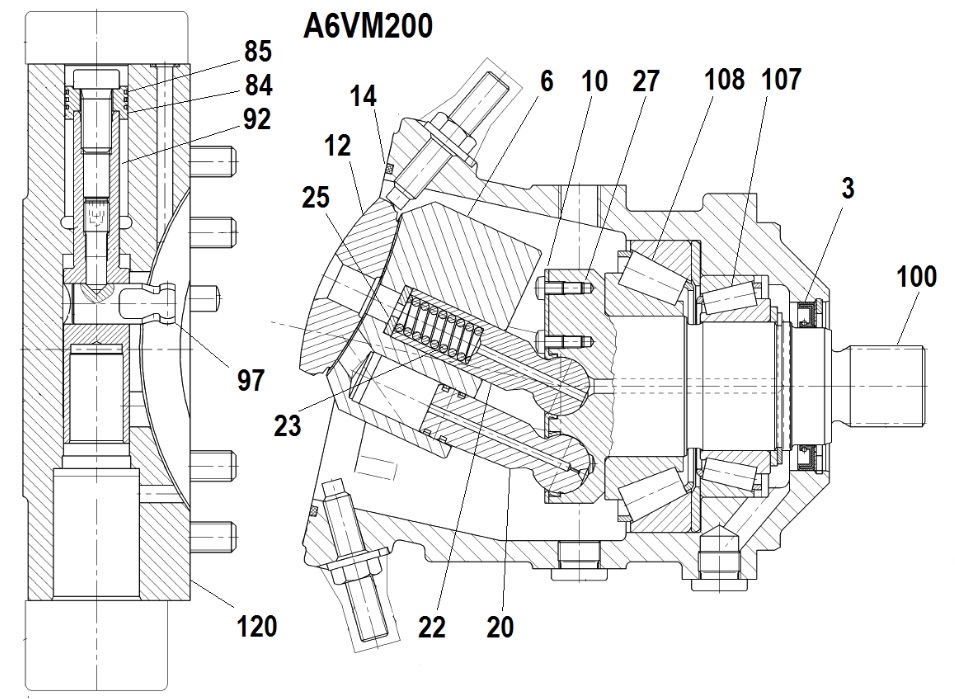 Ремонт, диагностика, наладка гидронасоса Bosch RexRoth A6VM200
