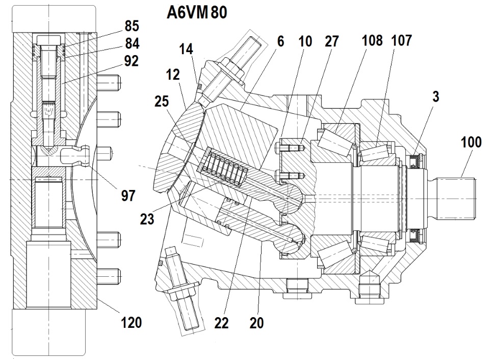 Ремонт, диагностика, наладка гидронасоса Bosch RexRoth A6VM80