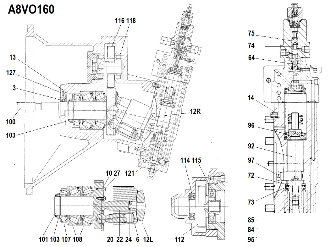 Ремонт, диагностика, наладка гидронасоса Bosch RexRoth A8VO140