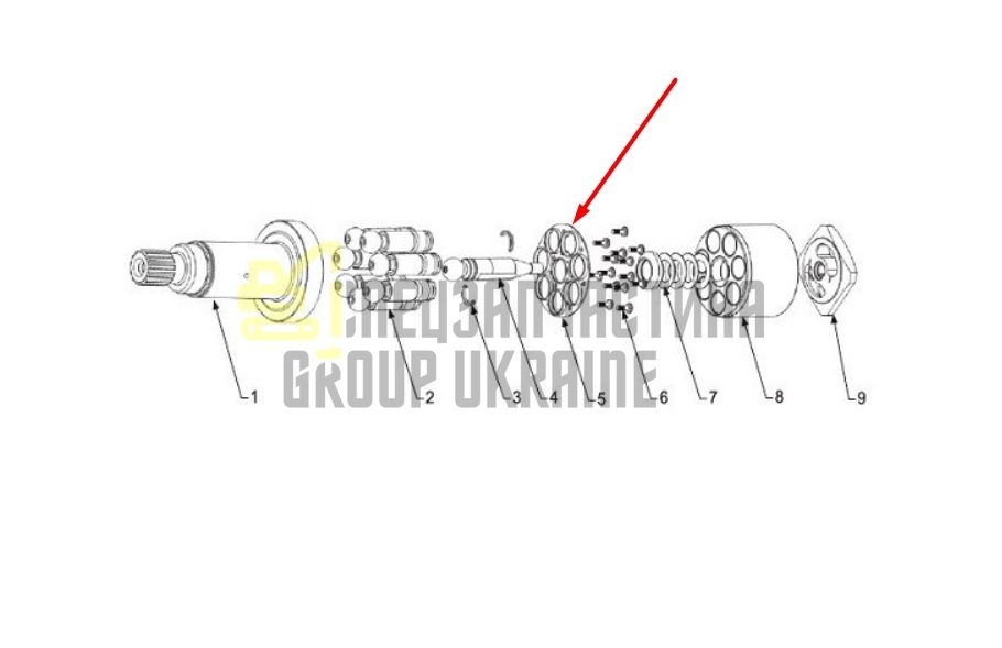 Bosch Rexroth R902072551 Пластина прижимна для A6VM55