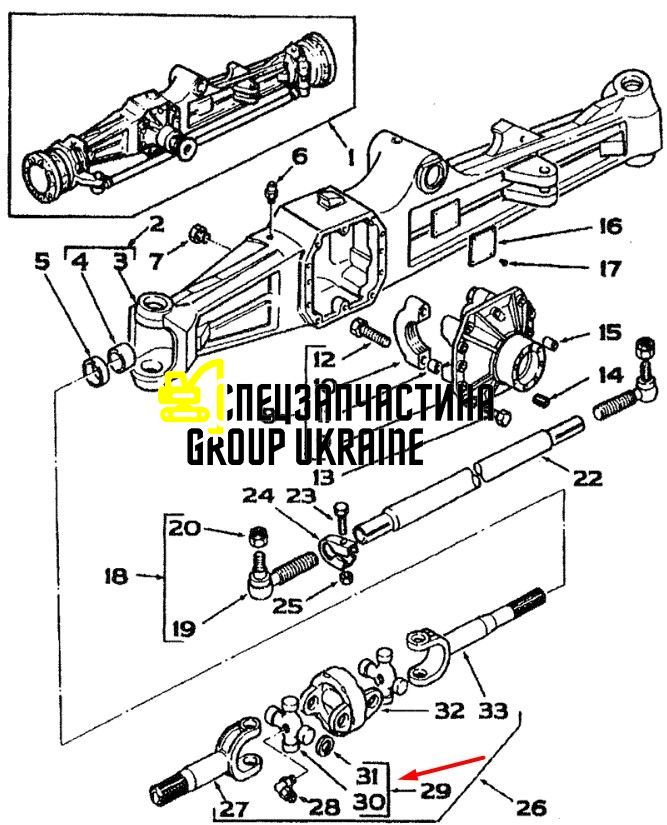03225800 (040823, CA0040823, 153326681) Хрестовина 27*71 Caterpillar, Carraro