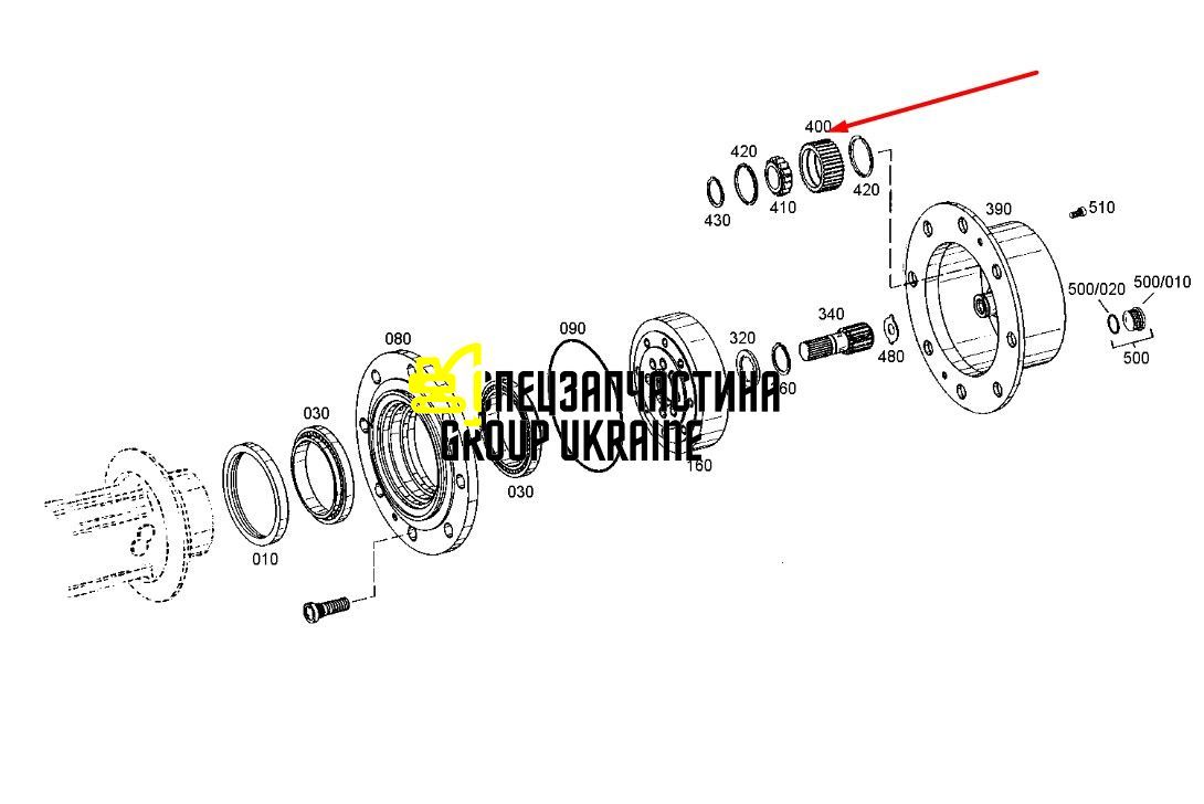 054-6549 (153318633, 4472353600) Саттеліт Caterpillar, ZF