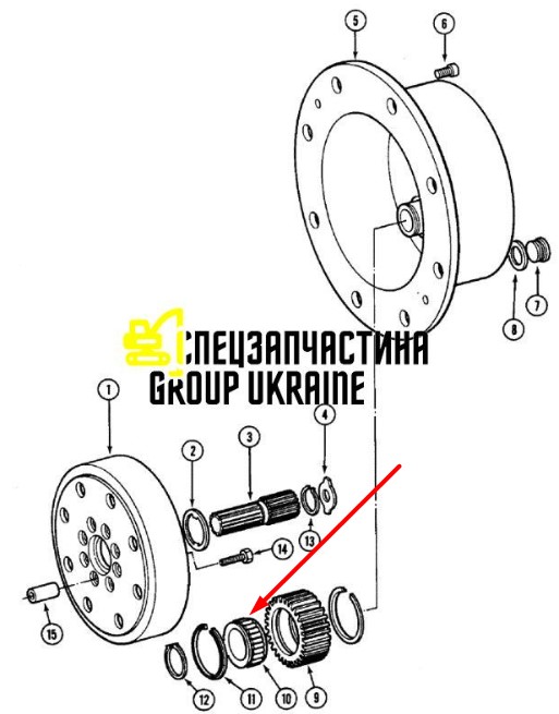 0547091 (0750118072, 80173100, 9579219, JD10250, 47113081, 10047213) Підшипник сателіту Caterpillar, ZF