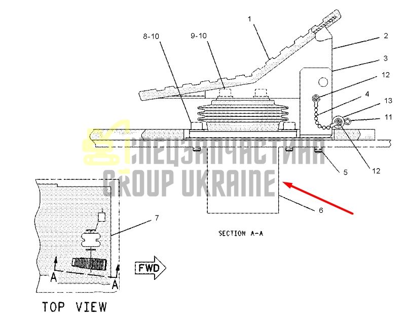Caterpillar 087-5675 Плунжер джойстика для 320, 330