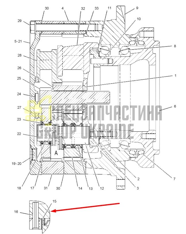 094-0616 Подшипник роликовый Caterpillar 315C, 320D, 323C