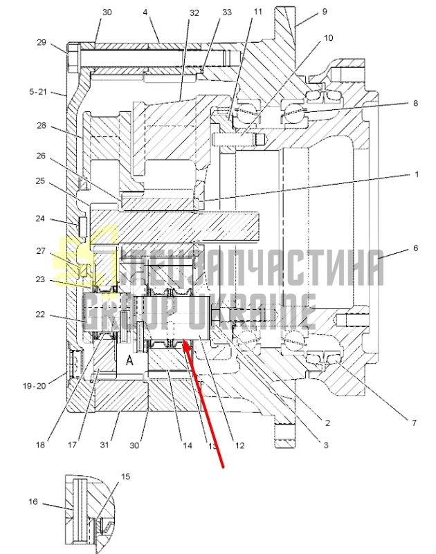 094-1542 Подшипник роликовый Caterpillar 315C, 320D, 323C