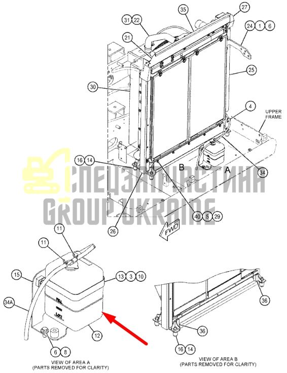 Купить Caterpillar 096-5819 Расширительный бак для 3116
