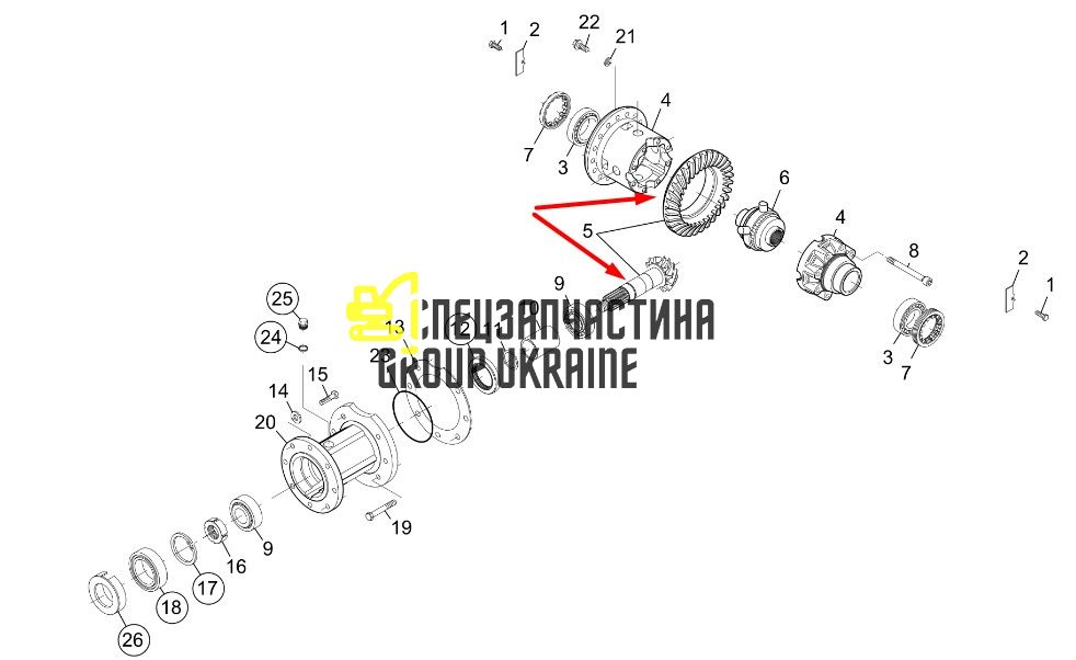 097-5190 (738.04.505.33) Главная (коническая) пара Caterpillar RT50