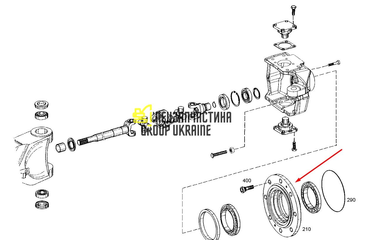 110-0884 (4475308037, L110642, 04433892) Ступица / Концентратор Caterpillar 426, 436, ZF