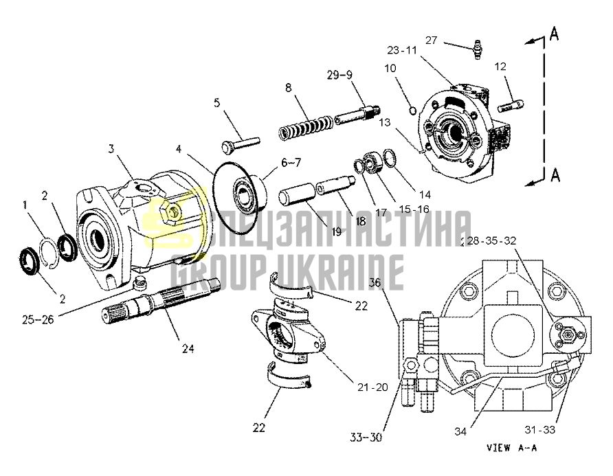 Caterpillar 112-6564 Гідронасос у зборі