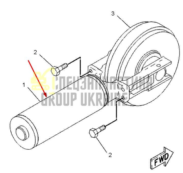 Caterpillar 1156401 Натяжитель гусеницы для 350
