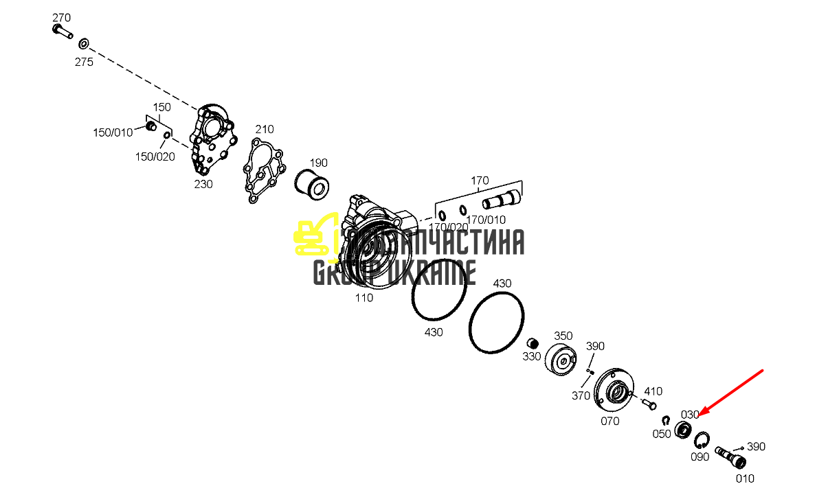 1218088 (0750116083) Шариковый подшипник Caterpillar, ZF