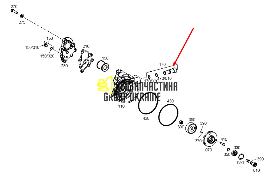 1218102 (4143242010) Клапан ограничения давления Caterpillar, ZF