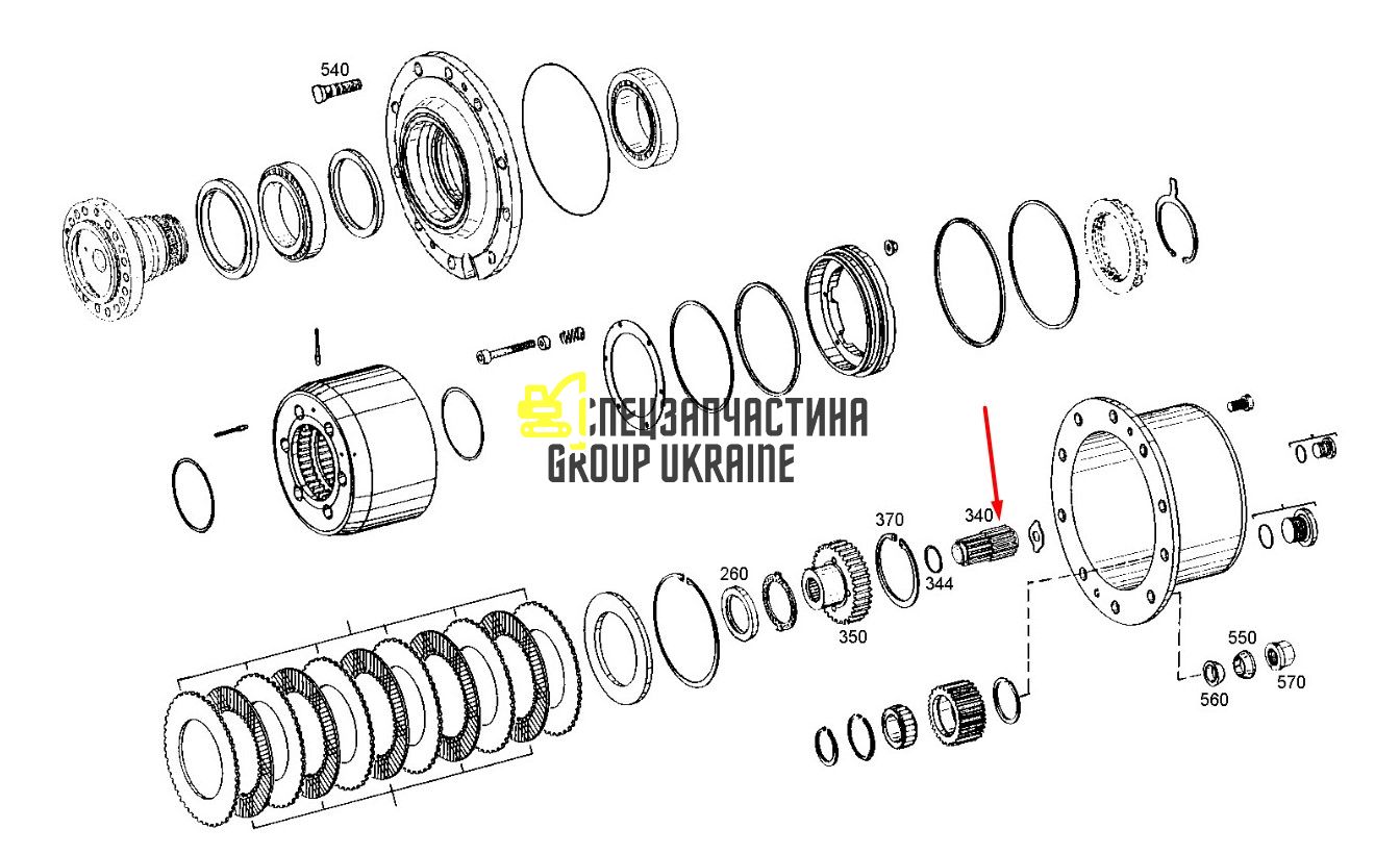 121-8141 Солнечная шестерня Caterpillar M318