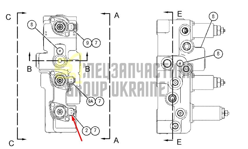 Caterpillar 1211490 Соленоид гидравлики (электромагнитный клапан) 24V