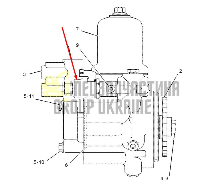 Caterpillar 1225053 Датчик контроля впрыска топлива D5, D6