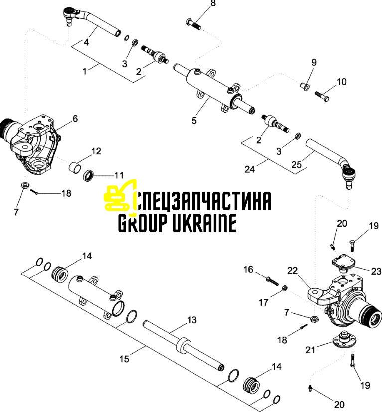 03231140 (130631) Шкворень Caterpillar, Carraro