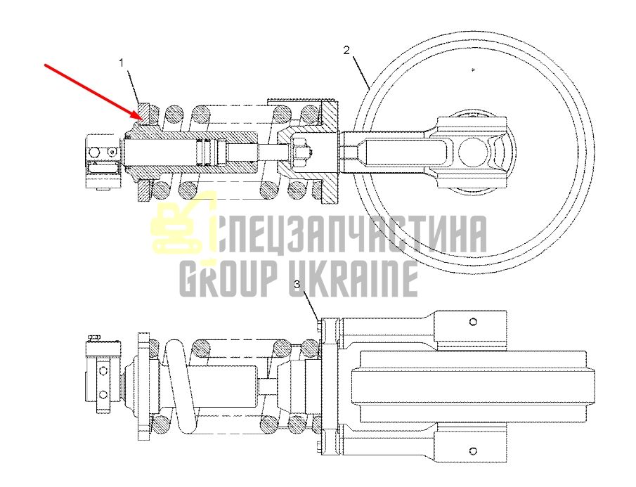 Caterpillar 1309332 Натяжитель гусеницы для 312B, 315B