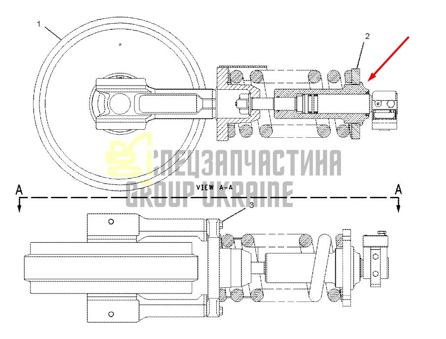 Caterpillar 1362367 Натяжитель гусеницы для 312B, 315B