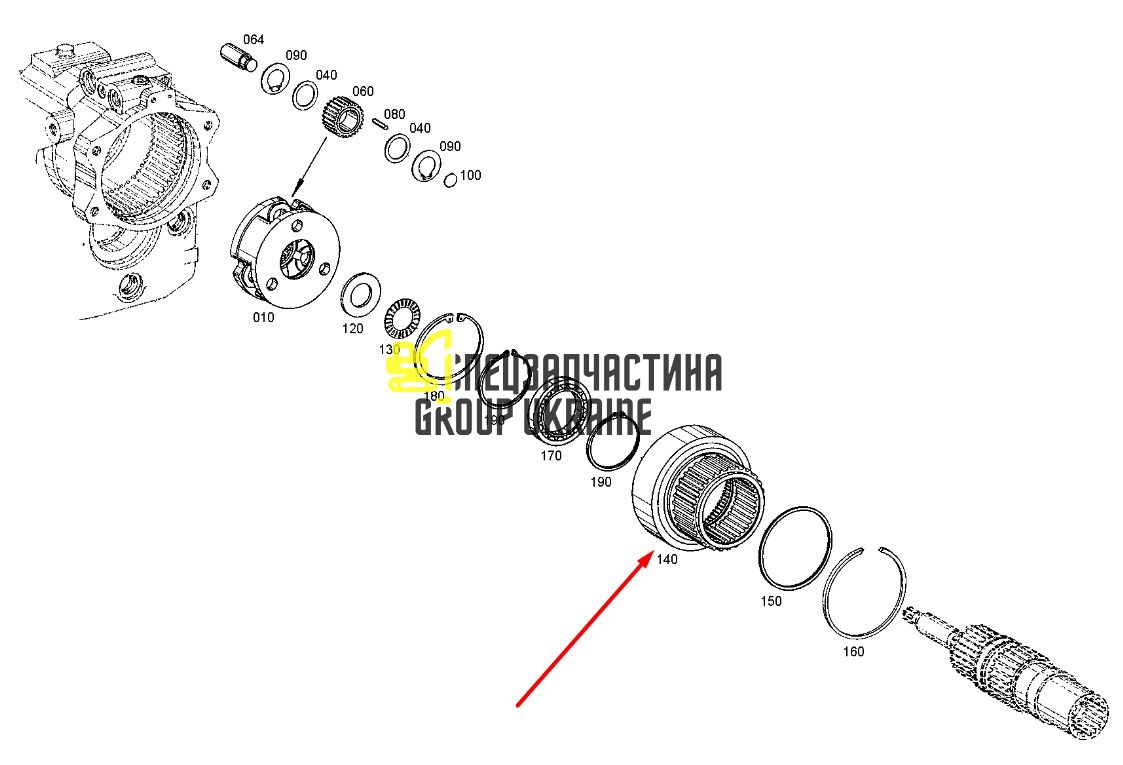 1324296 (4143315059) Шестерня коронная Caterpillar, ZF