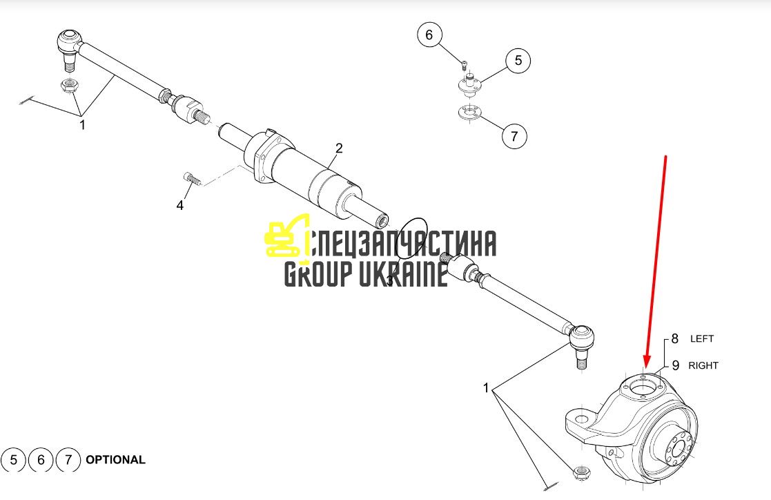 134-3363 Поворотный кулак Caterpillar TH62