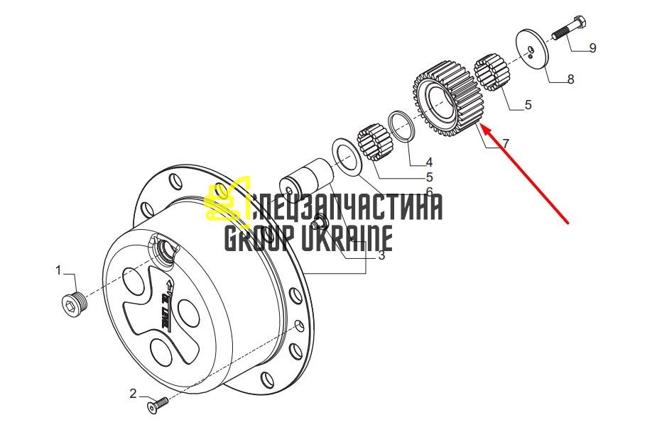 138736 Шестерня планетарна (сателіт) Z=31 Carraro